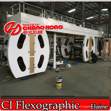 Envolvimento Escovado Etiqueta Car Film Printing Machine Central Drum
